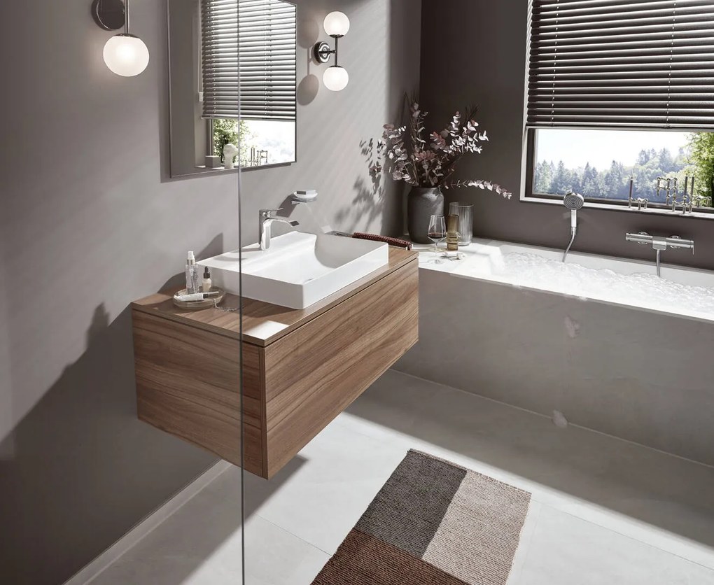 Hansgrohe Vivenis, nástenná vaňová batéria, chrómová, 75420000