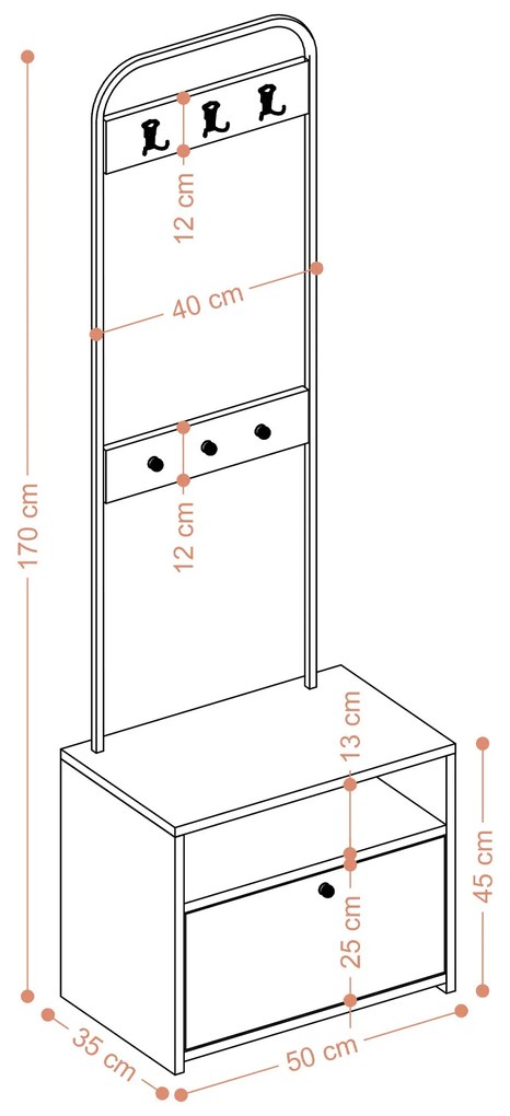 Predsieňová zostava Aliex 17 (Biela + Čierna). Akcia -17%. Vlastná spoľahlivá doprava až k Vám domov. 1073483