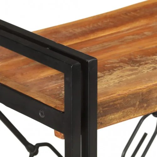 vidaXL Knižnica s 3 policami 90x30x80 cm recyklovaný masív-