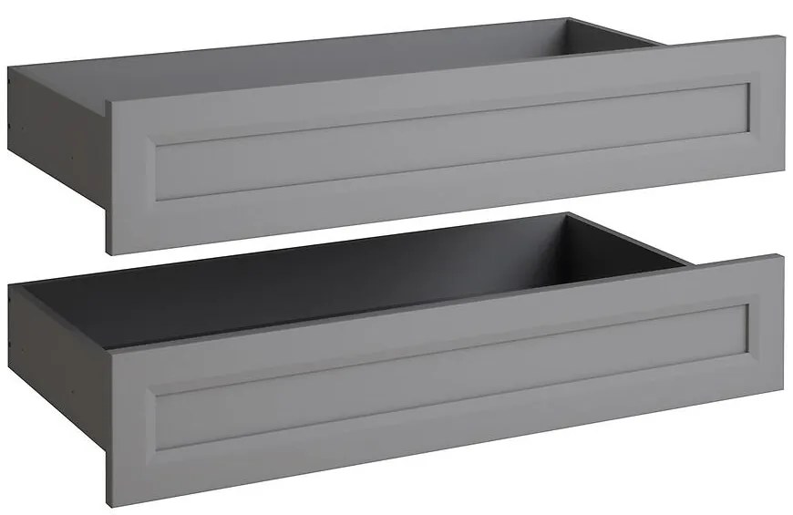 Zásuvka skrine Ultra 2Dx 2 ks rámček sivý