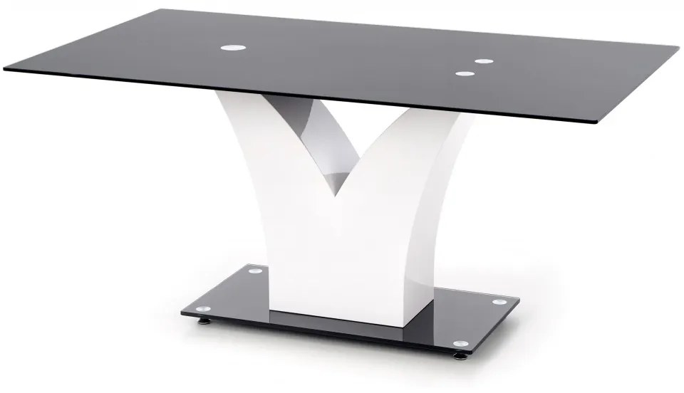 Jedálenský stôl Wester čierny/biely