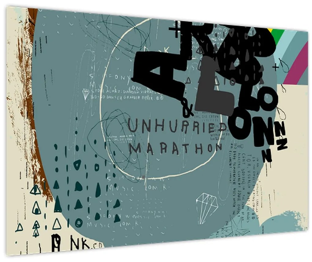 Obraz - Lietajúci balón s dúhou (90x60 cm)