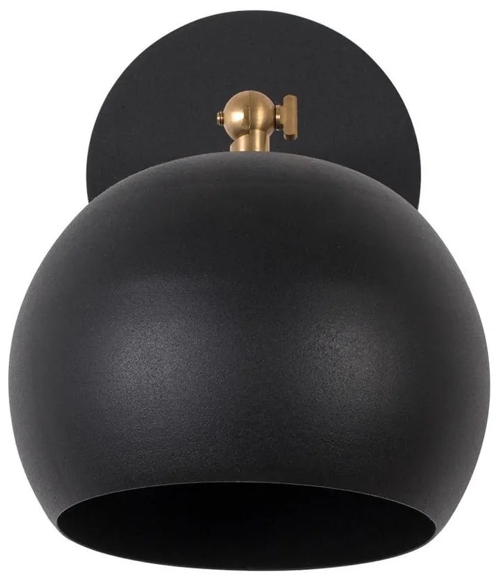 Čierne nástenné svietidlo ø 15 cm Stiva – Opviq lights