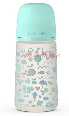 SUAVINEX - dojčenská fľaša 270 ml M MEMORIES - modrá
