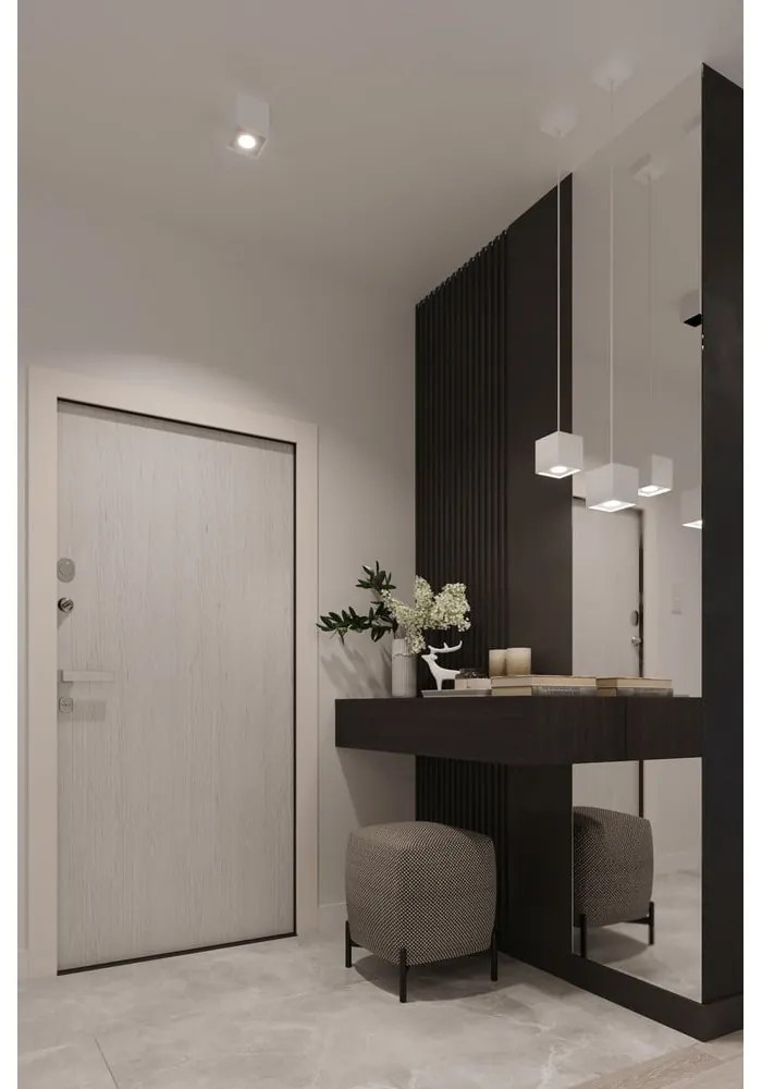 Biele nástenné svietidlo Geo – Sollux