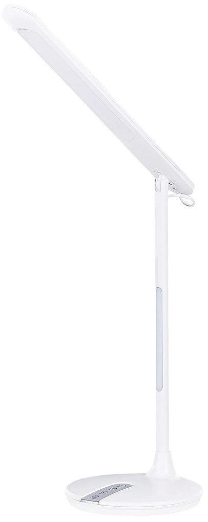 Kovová stolná LED lampa biela DRACO Beliani
