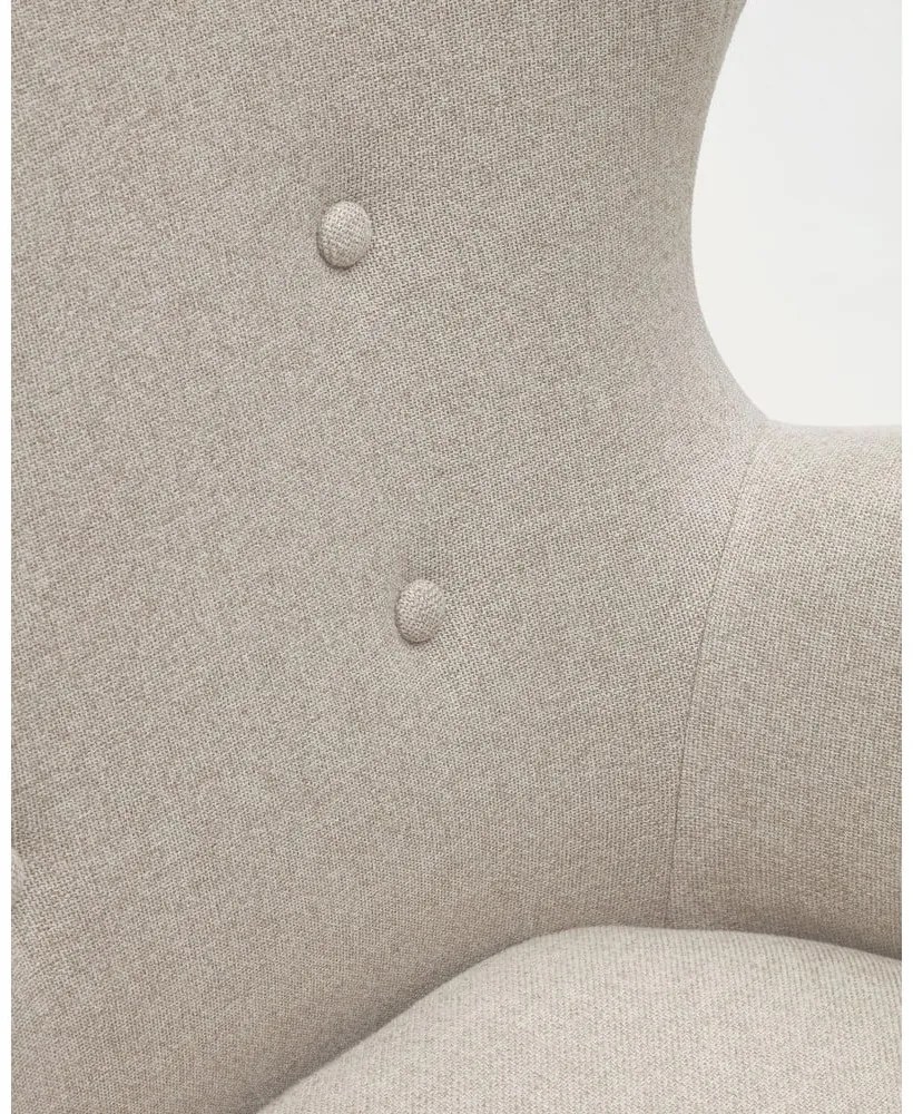 Béžové kreslo ušiak Patio – Kave Home