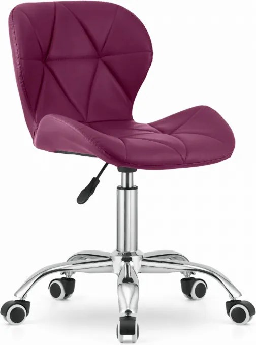 AKCIA Bordová kancelárska stolička AVOLA z eko kože II. akosť