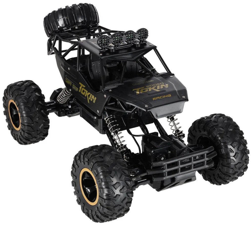KIK RC Rock Crawler 1:12 4WD kovové 2.4 GHz diaľkovo ovládané terénne auto čierne