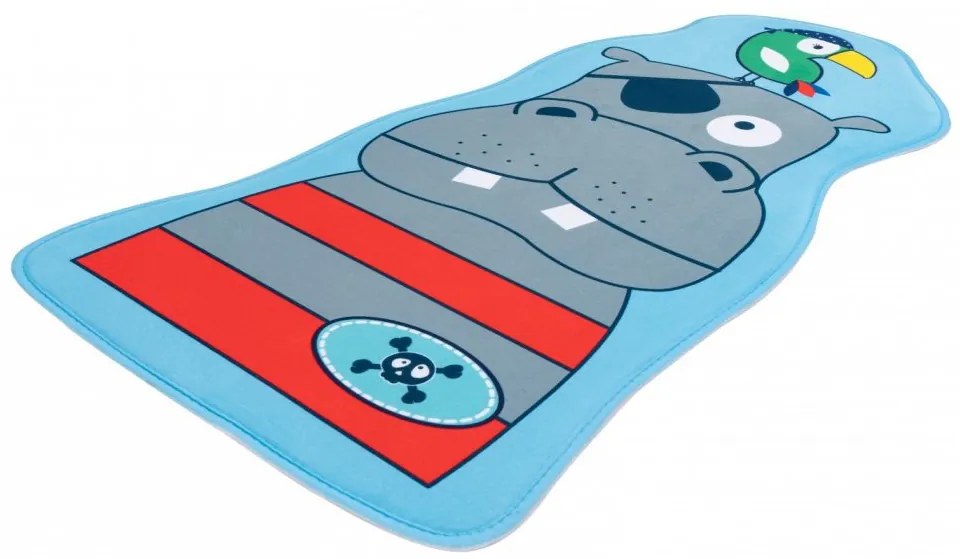 Obsession, Detský kusový koberec Mila kids 143 hippo, 60x80, modrá, viacfarebná, detská izba