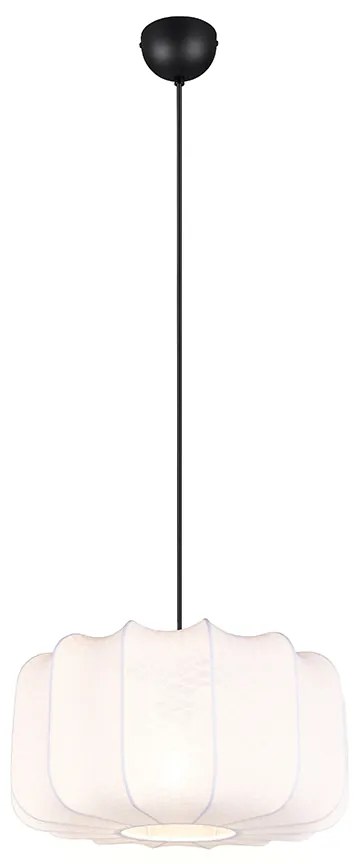 Japandi závesná lampa čierna s bielou 40cm - Madleine