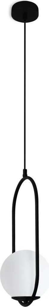 Závesné svietidlo Florence, 1x biele sklenené tienidlo, b, U