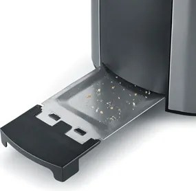 Severin AT 2589 - Hriankovač s dvoma otvormi 800W/230V nerez/čierna