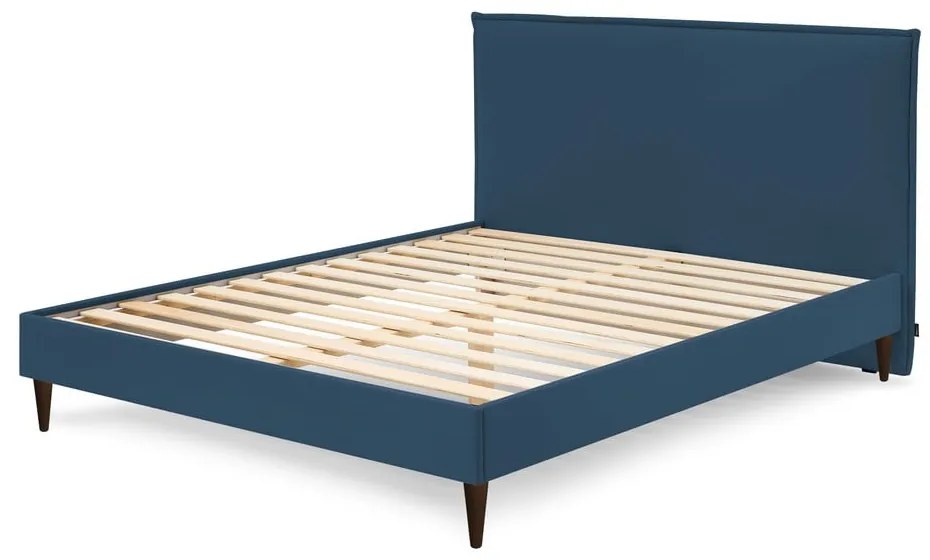 Modrá dvojlôžková posteľ Bobochic Paris Sary Dark, 160 x 200 cm