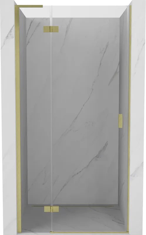 Mexen Mist-H L, 1-krídlové sprchové dvere ľavé 110 cm, číre sklo, zlatý matný profil, 8A5L-110-000-55-00-L