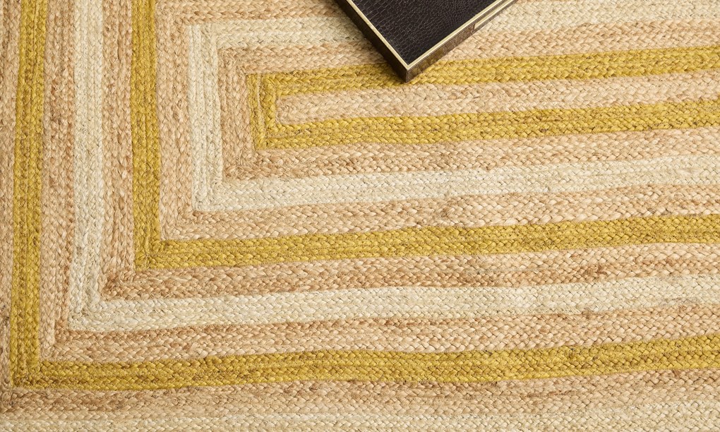 Ručne viazaný kusový koberec Soren J-41 Natural Yellow, 240x300, žltá, chodba / predsieň, Diamond Carpets India