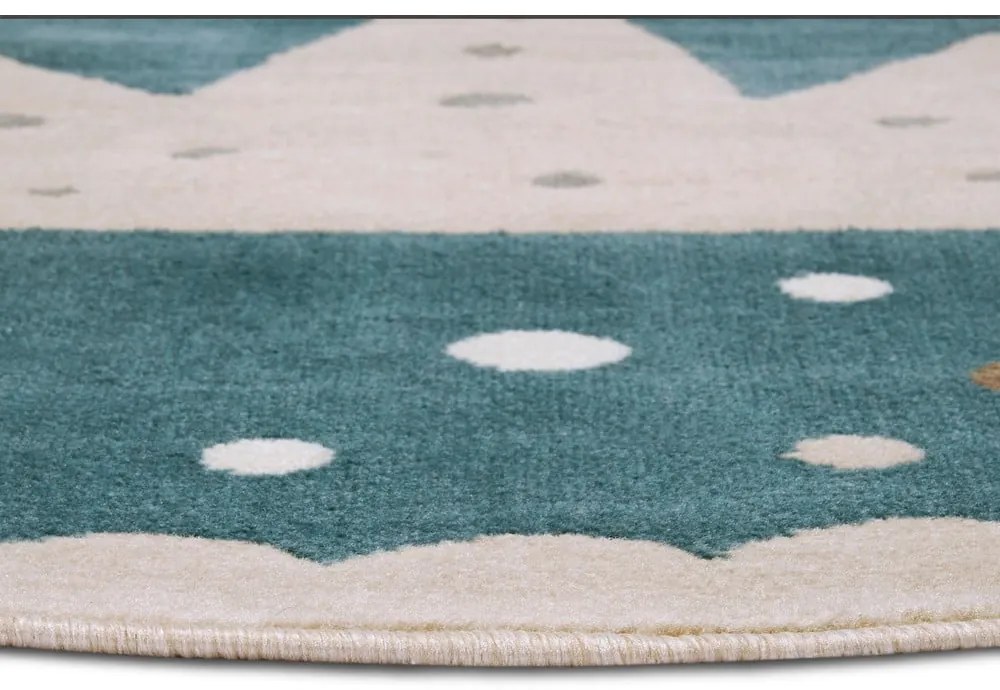 Modrý detský koberec ø 100 cm Crown – Hanse Home