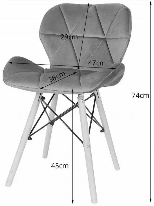 Jedálenská zostava TODI 80cm okrúhly stolový set biely + 4 stoličky LAGO sivé