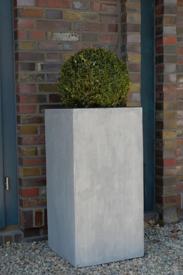 Kvetináč BLOCK, sklolaminát, výška 80 cm, betón design
