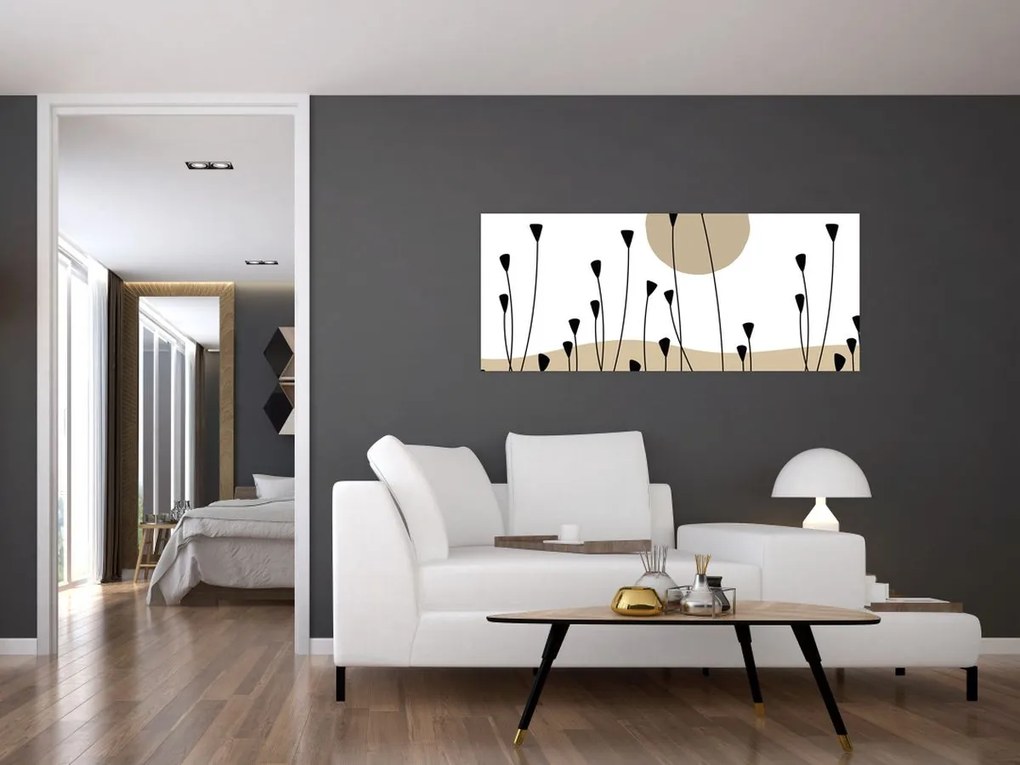 Obraz - Grafická lúka N⁰2 (120x50 cm)