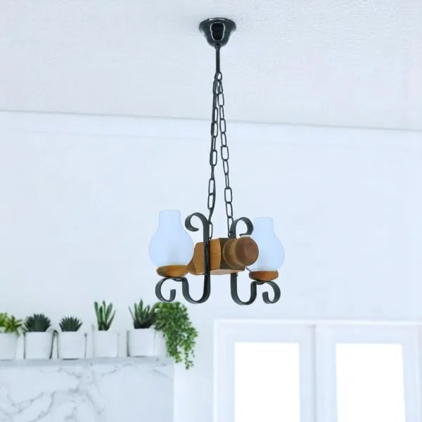 Brilagi - Luster na reťazi RUSTIC 2xE14/40W/230V buk