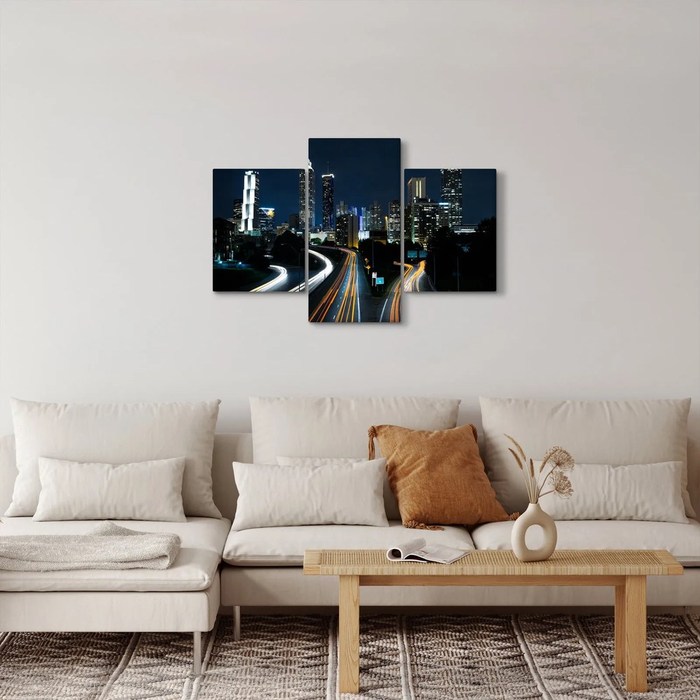 Obraz nočnej metropoly (90x60 cm)
