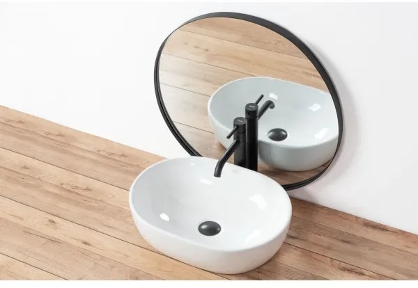 REA-U0416 - Umývadlo na dosku AMELIA 34,5x48 cm keramika/lesklá biela