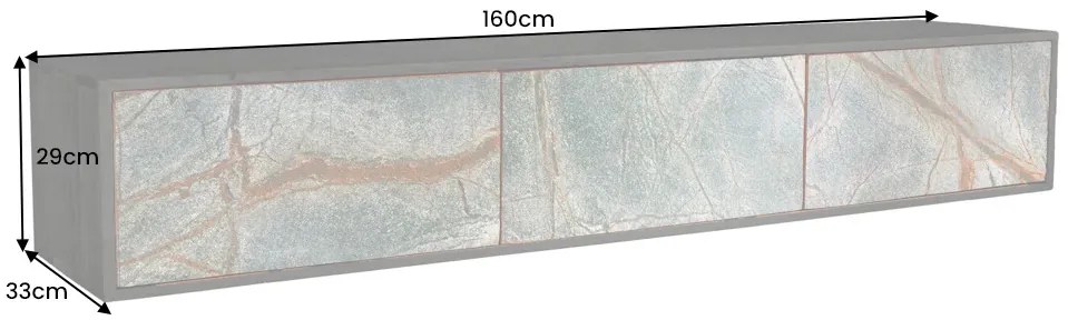 Závesná skrinka Mountain Soul 160cm prírodný kameň