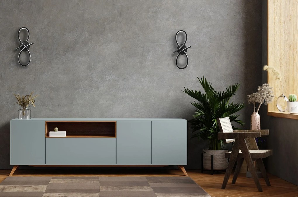 Toolight Toolight, LED nástenné svietidlo APP1050-W, čierna, OSW-01695