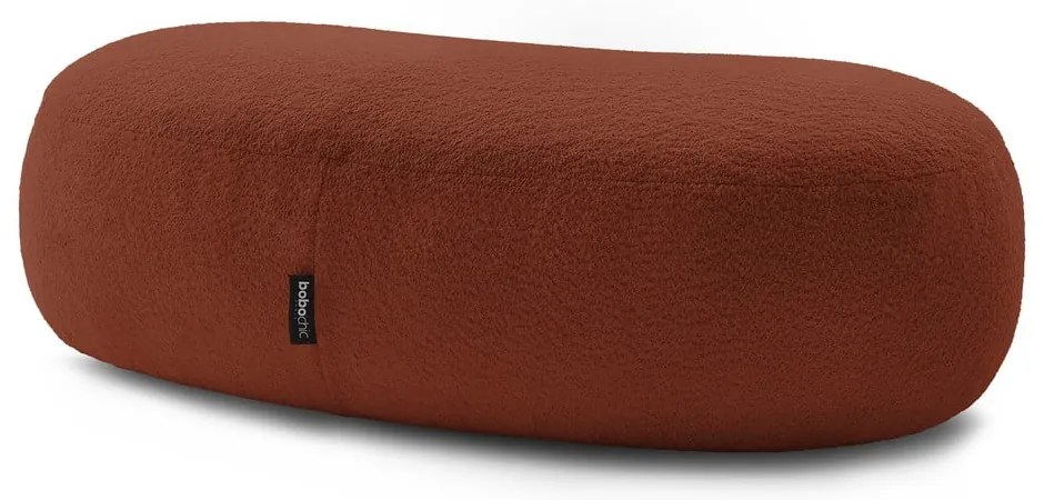 Podnožka z textílie buclé v tehlovooranžovej farbe Saint-Germain – Bobochic Paris