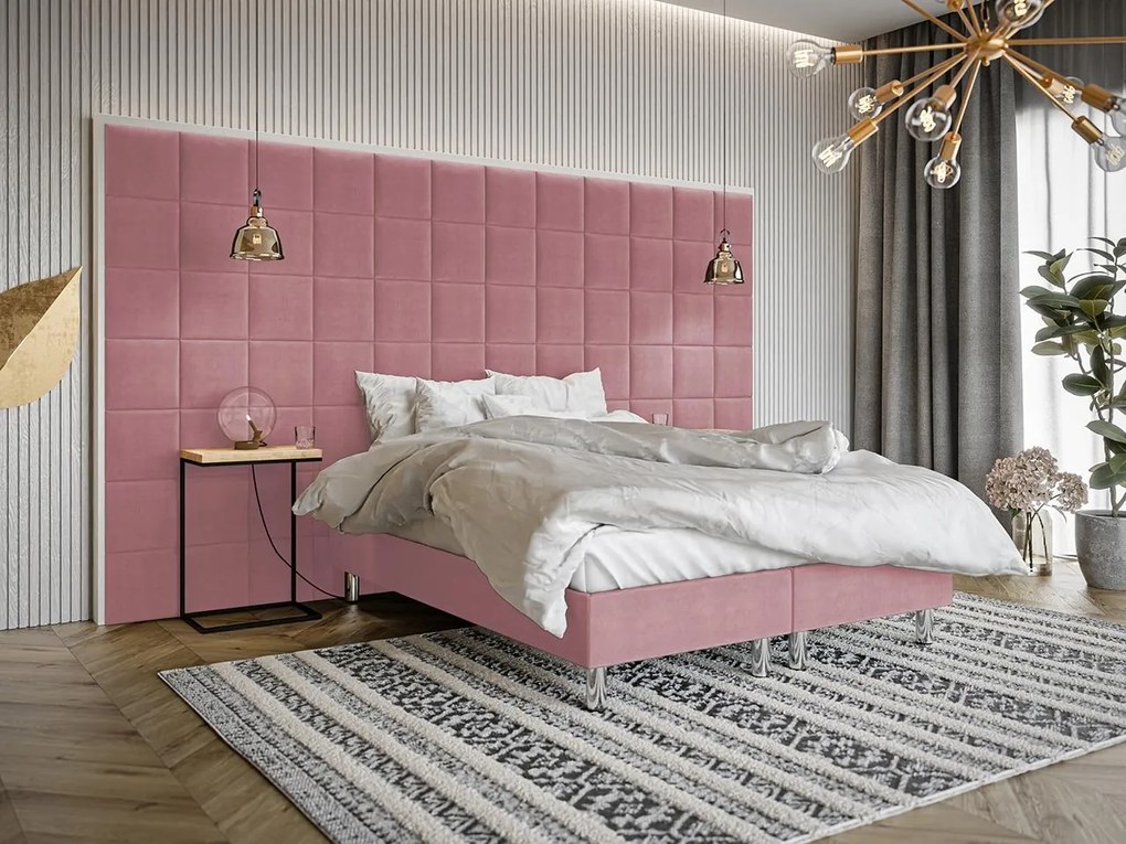 Čalúnená manželská posteľ Estelle B, Dostupné poťahy: ekokoža Soft 017 (biela), Rozmer postele: 140x200