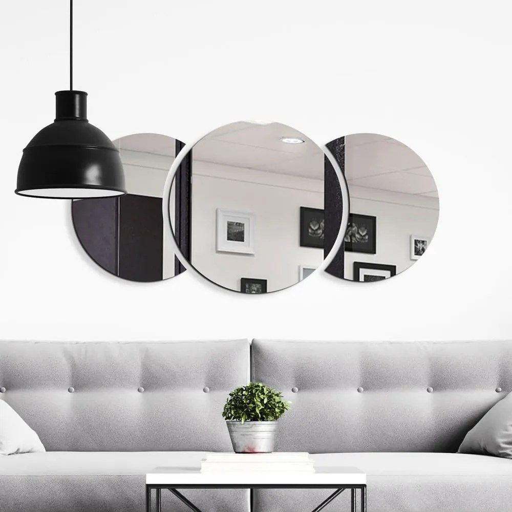 Samolepka na stenu 26x26 cm Half-moon Mirror - Ambiance