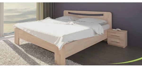 TEXPOL Manželská masívna posteľ SOFIA Veľkosť: 200 x 200 cm, Materiál: BUK morenie tabak