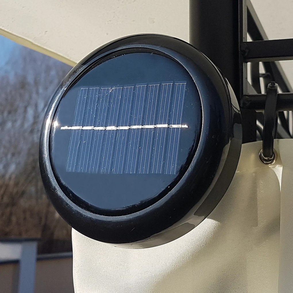 Záhradný altánok s LED solárnym osvetlením BestBerg BBGG-11 / 300 x 400 x 275 cm / béžová