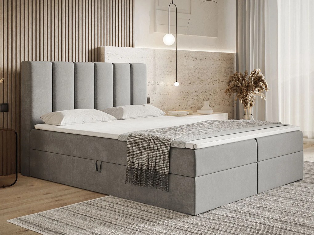 PROXIMA.store - Kontinentálna boxspring posteľ FLORA ROZMER: 120 x 200 cm, TYP MATRACA: TAŠTIČKOVÉ PRUŽINY, VRCHNÝ MATRAC (TOPPER): BEZ TOPPERU