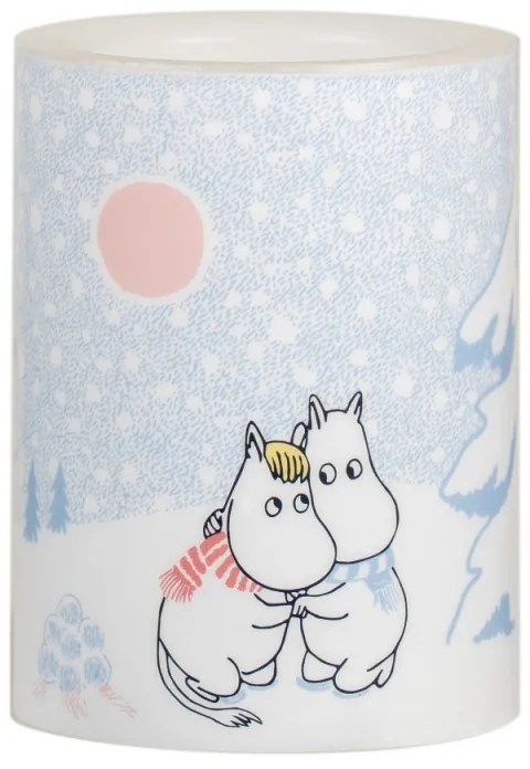 LED sviečka Moomin Let it snow 10cm