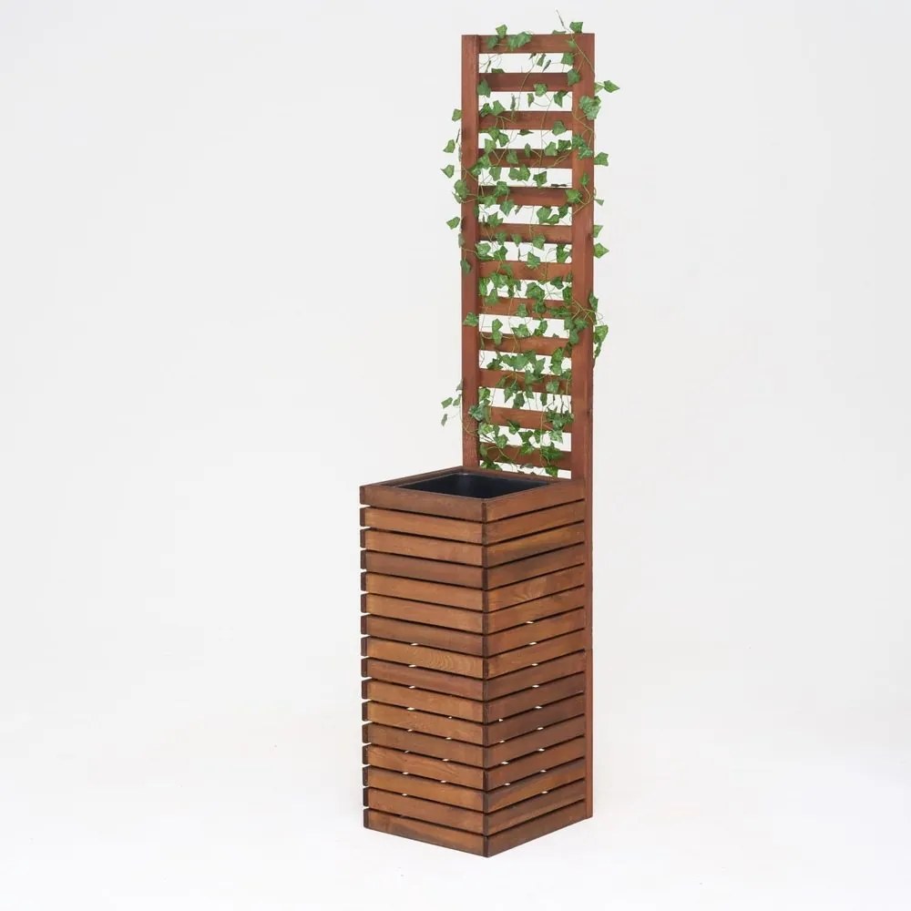Homerzo Záhradný kvetináč s mriežkou na popínavé rastliny 36,5 x 140 cm - antracit