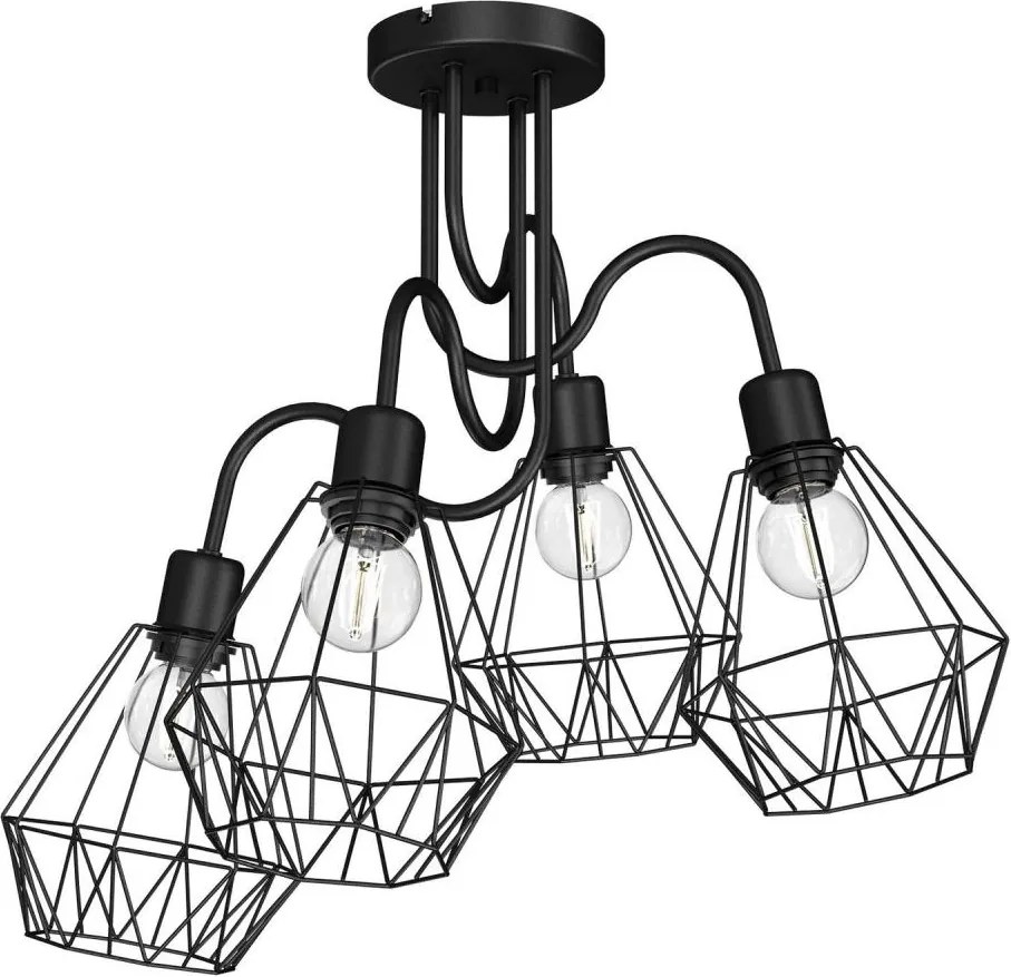 Prisadený luster BERGEN 4xE27/60W/230V