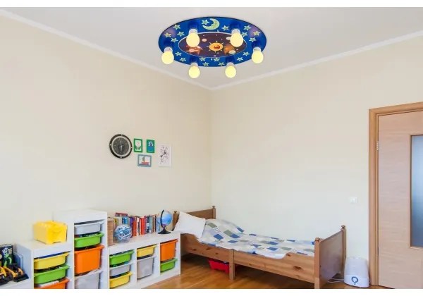 Detské stropné svietidlo LUCCA 6xE27/24W/230V modré