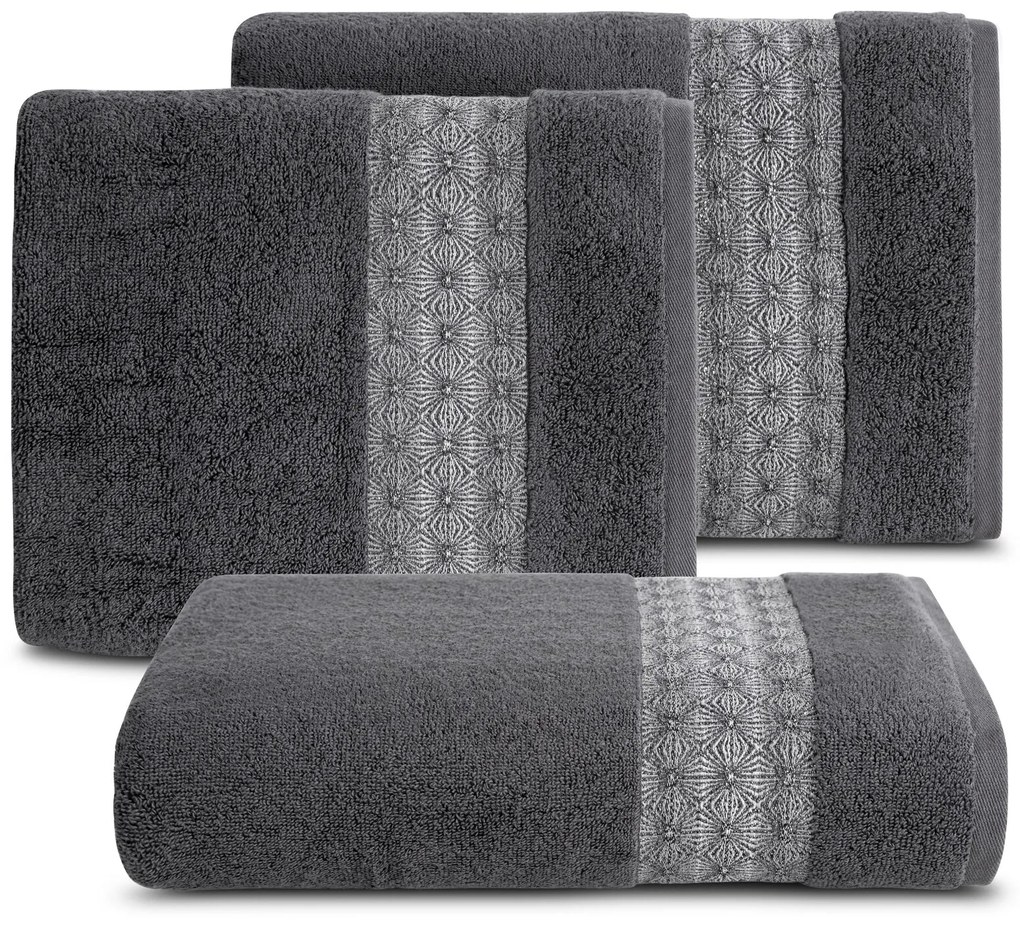 BAVLNENÝ UTERÁK MALIKA 50X90 CM SIVÁ