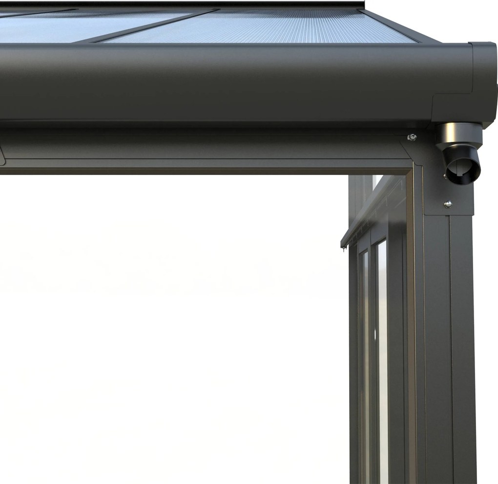 Luxusná zimná záhrada BestBerg PZ-QA7 / 12,8 m² / 300 x 428 x 312 cm / antracit