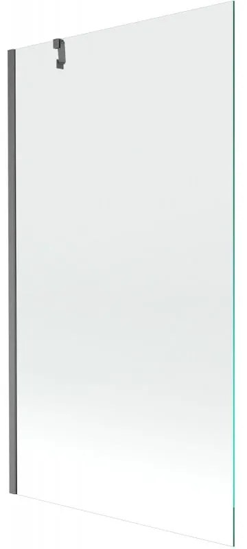 Mexen Next, 1-krídlová vaňová zástena 100 x 150 cm, 6mm číre sklo, brúsená grafitová, 895-100-000-00-00-66
