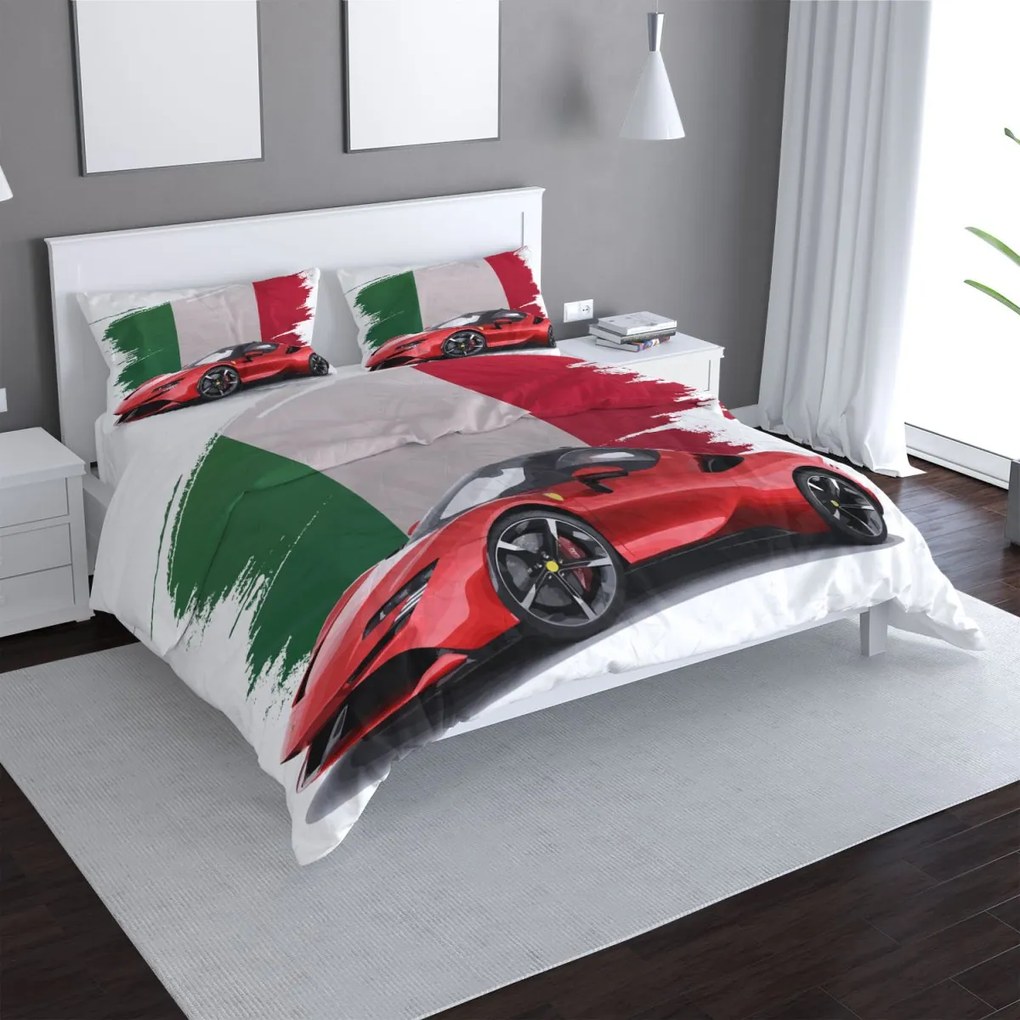 Sablio Obliečky Ferrari Talianska vlajka - 140x200 / 90x70