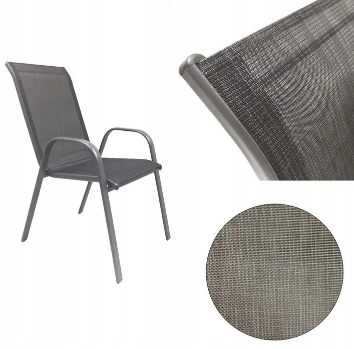 Záhradná stolička MAJORKA 55 x 65 x 90 cm šedá