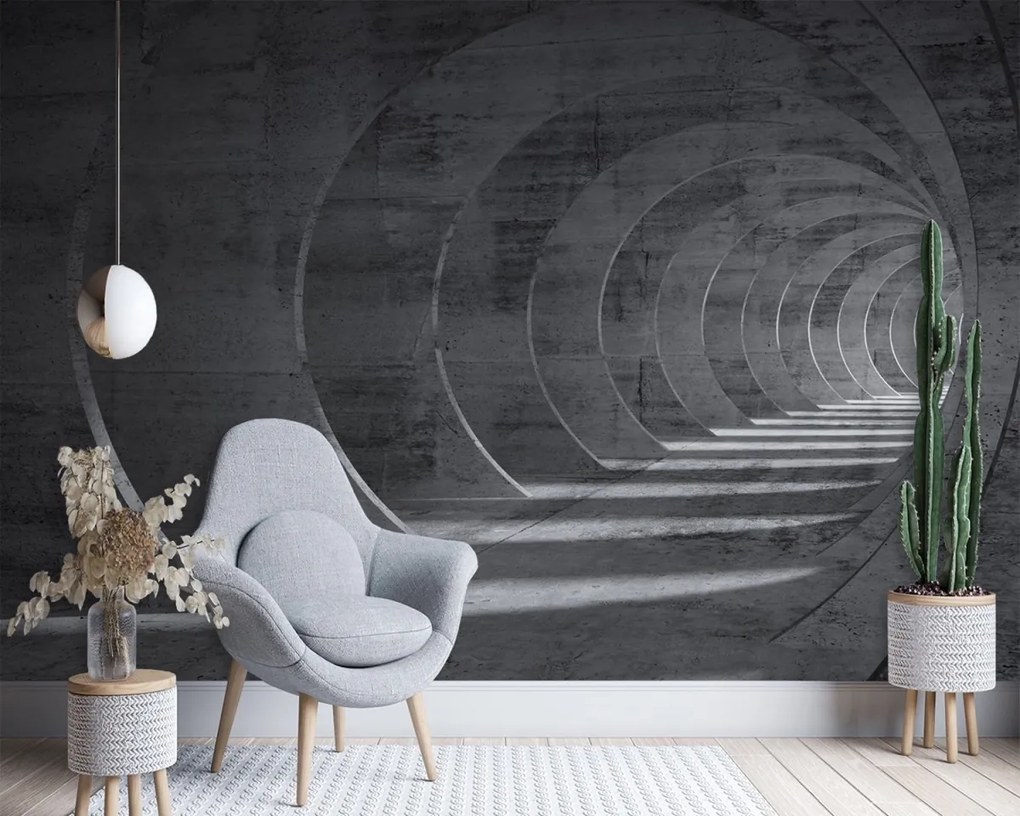 Fototapeta, 3D tunel - 350x245 cm