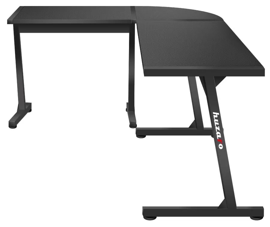 Priestranný rohový stôl HERO 6.0 v čiernej farbe