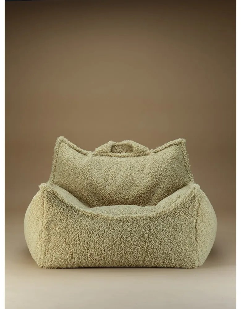 Zelený detský sedací vak z textílie buklé Chair – Wigiwama