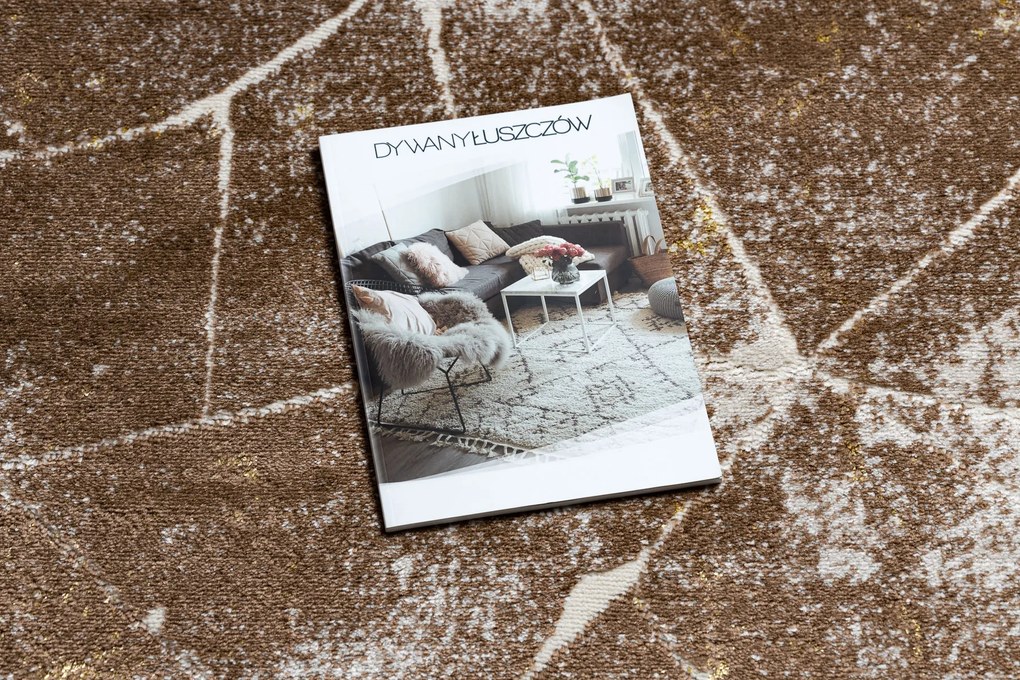 Moderný koberec MEFE 2783 Mramor, tmavo-béžový