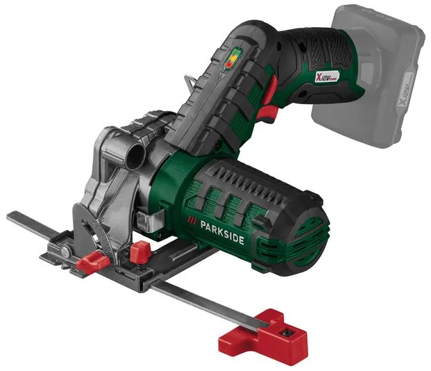 Parkside®  Aku ručná kotúčová píla 12 V Phksa 12 B3 + Dvojitá nabíjačka 12 V/2 x 4,5 A + Akumulátor 12 V/5 Ah, 2 kusy  (800012268)