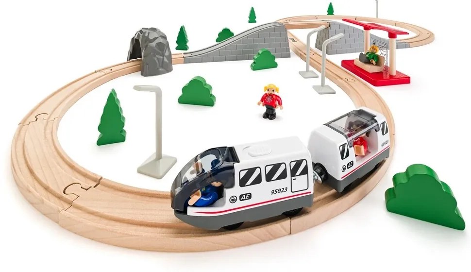 Drevená vlaková súprava – číslo osem, 45 dielov